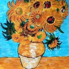 Kopia obrazu Vincenta van Gogha "Słoneczniki"- Marysia Zamojska